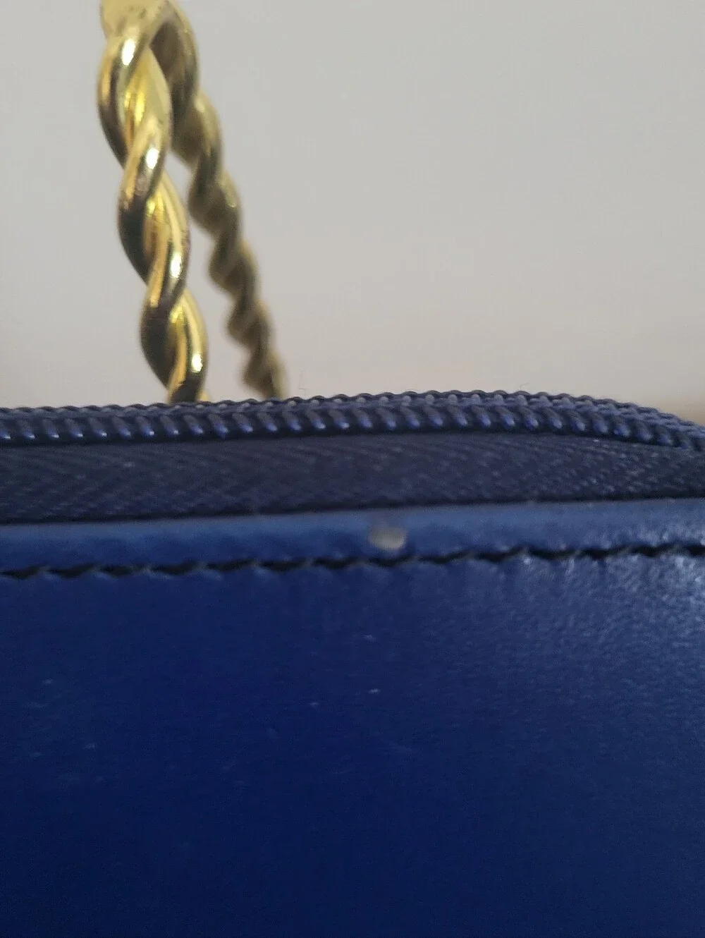 Etienne Aigner Rectangular Leather Zip Wallet Rich Blue 8 X 4